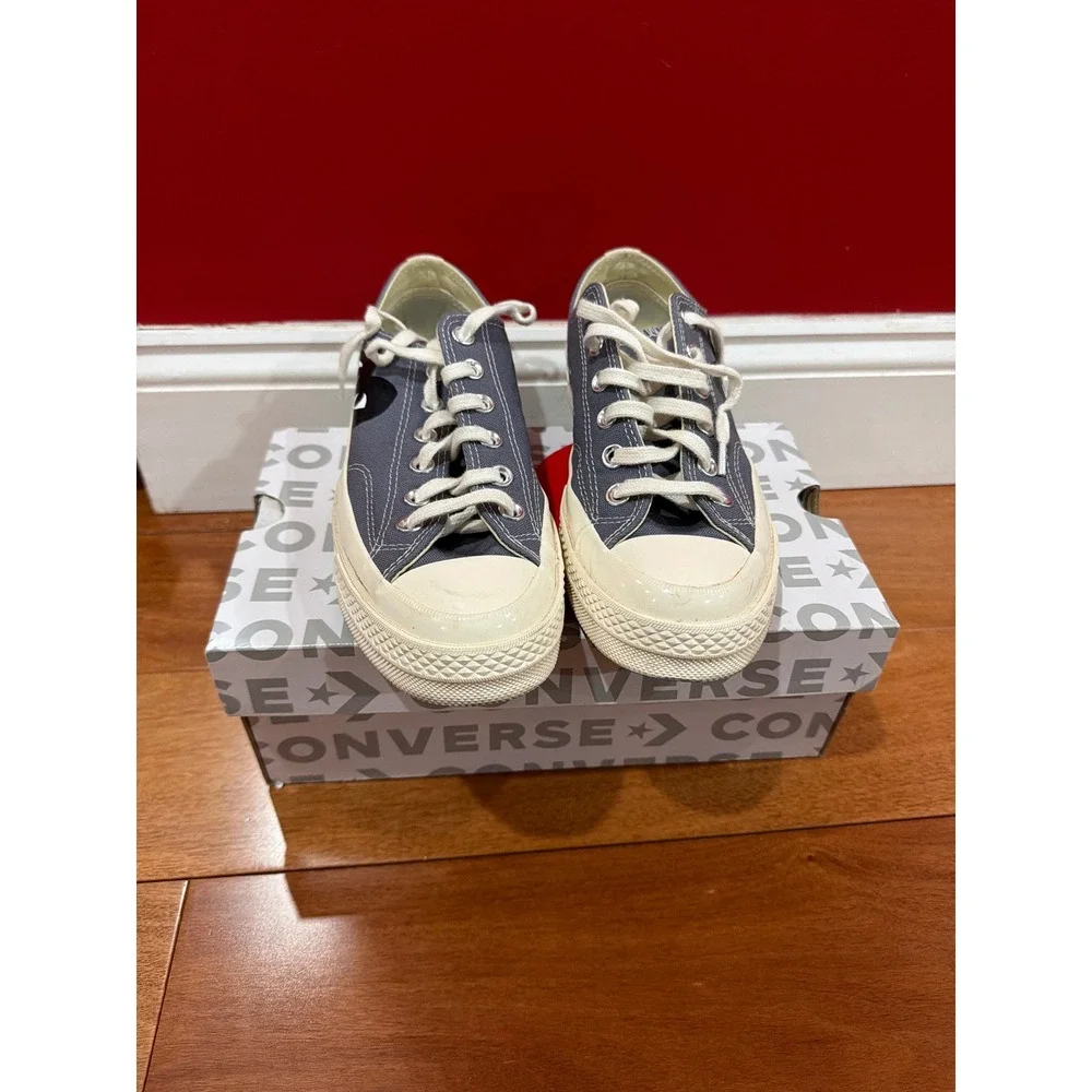 NIB Converse CDG Play Chuck 70 Low Sneakers Womens 8 Mens 6 Steel Gray 171849C